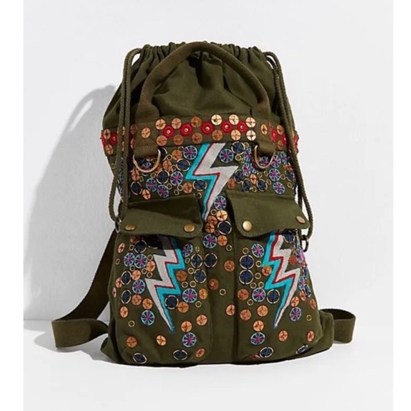 Free People Handbags - NWOT Free People x The Falls Fireworks Embroidered Backpack